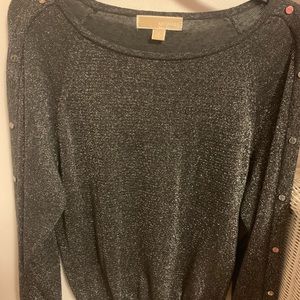 Michael Kors silver metallic sweater.